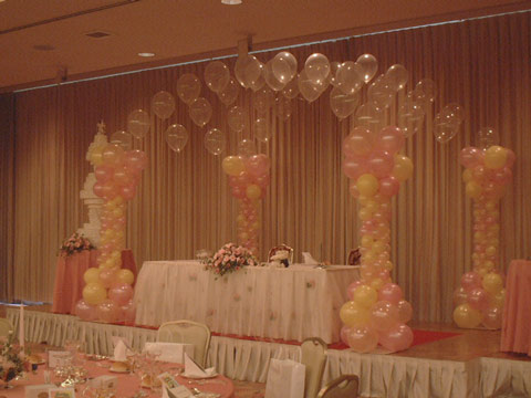 ウェデイング風船装飾｜現場施工例
