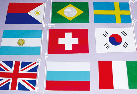 ビニール万国旗